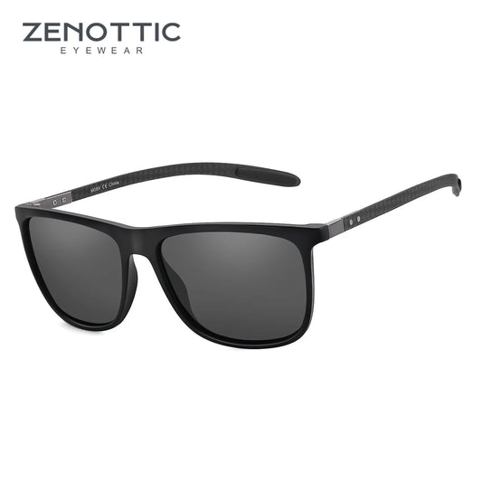 ZENOTTIC Square Polarized Sunglasses for Men Ultralight Carbon Fiber Sun Glasses Driving Fishing Golf Sports UV400 Protection